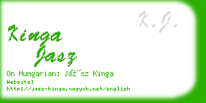 kinga jasz business card